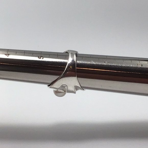 Sterling Silver White Pearl Ring Israel Designer Signed HG 7.2g Size 6 - Picture 8 of 11